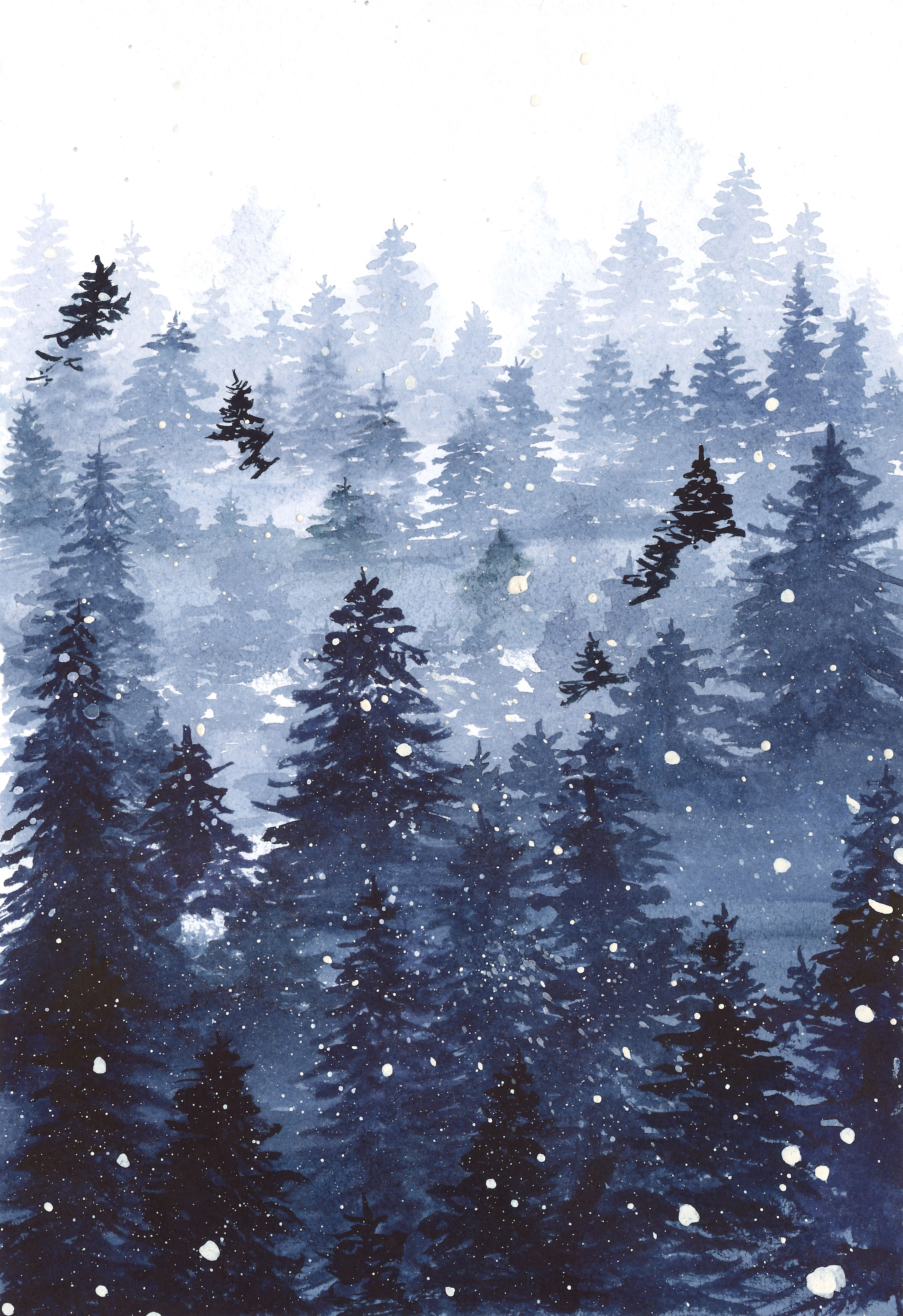 Зимний лес арт