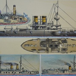 Броненосные артиллерийские корабли , иллюстрации к книге Г. Смирнова, " Корабли и сражения".