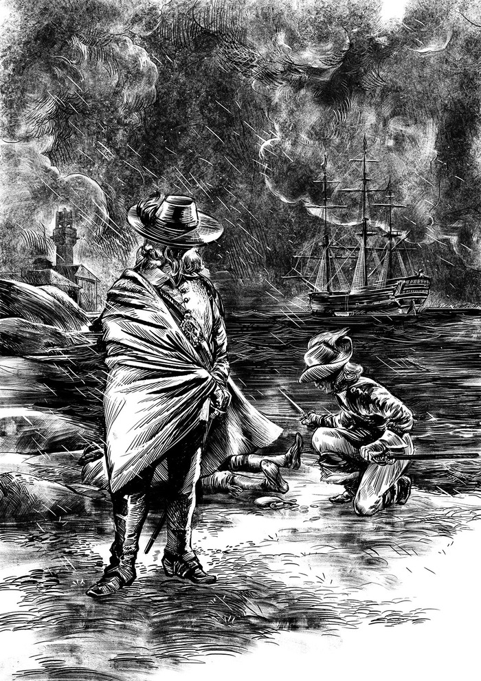 Иллюстрация Агасфер с острова Мурано в стиле книжная графика
