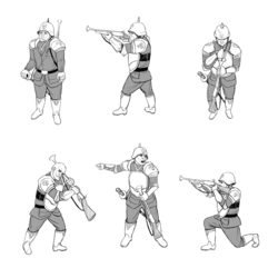 Отрисовка персонажей в разных вариантах