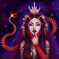 Asian vampire princess dragon.