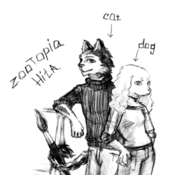 Cat and Dog. Zootopia 