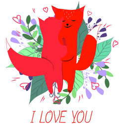 Векторная иллюстрация "I love you"