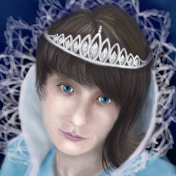 Портрет мамы в образе снежной королевы