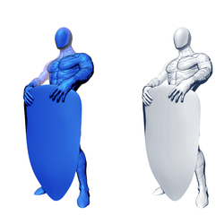 Супер герой с щитом