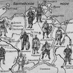 Карта расселения славянских племен 8-12 век