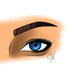  Bright blue eyes illustration 