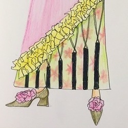 Иллюстрация платья в стиле Рококо 