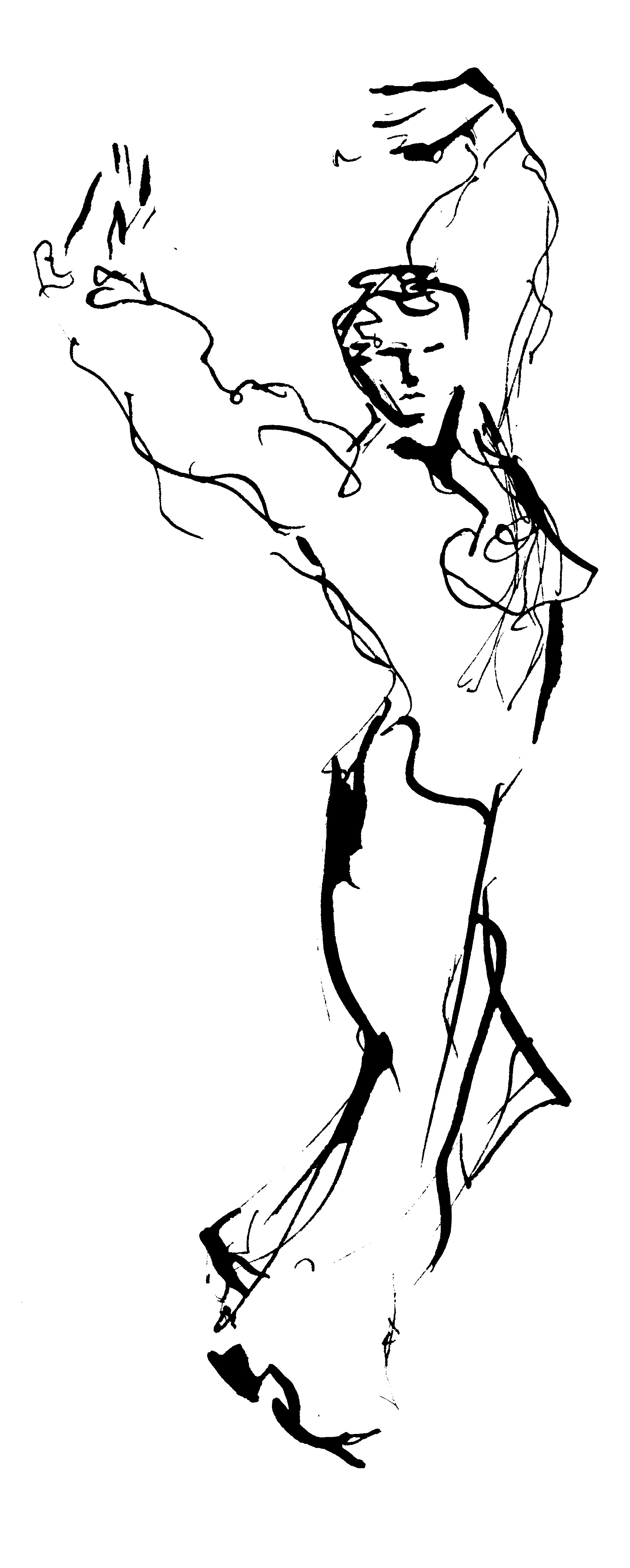 Иллюстрация Танцор в стиле книжная графика | Illustrators.ru