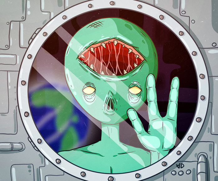 Иллюстрация Alien в стиле 2d | Illustrators.ru