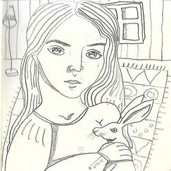 Девушка с кроликом