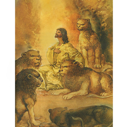 Иллюстрации к Библии и Евангелие для детей, Ветхий Завет, "Пророк Даниил во рву с львами"
