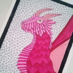 Розовый дракое