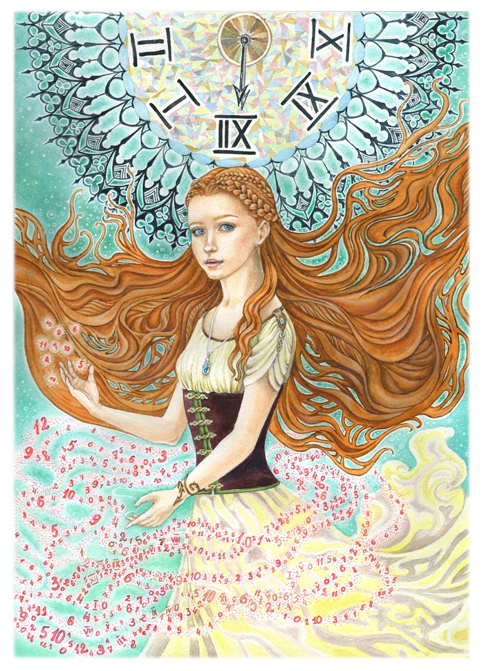 Иллюстрация Часодеи: Василиса Огнева в стиле декоративный, детский,