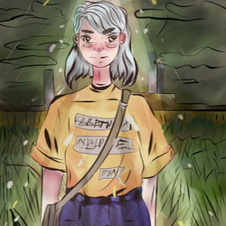 Девушка в полях