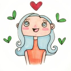 Девушка с голубыми волосами