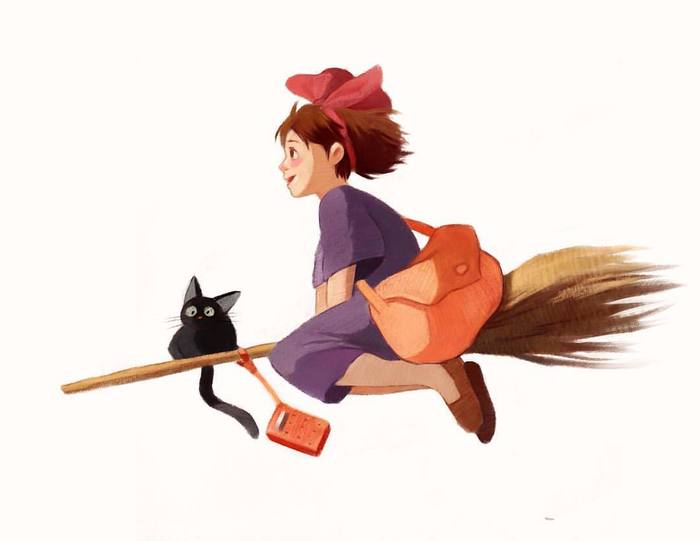 Иллюстрация ведьмина служба доставки в стиле персонажи Illustrators.ru.