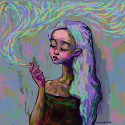 цветной дым