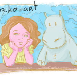 Девочка с бегемотиком 