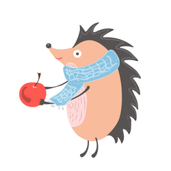Ежик с яблоком