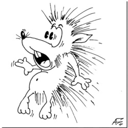 Ёж напуганный