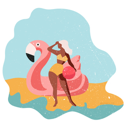 Девушка на пляже