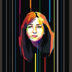 портрет в стиле wpap