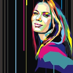 портрет в стиле wpap