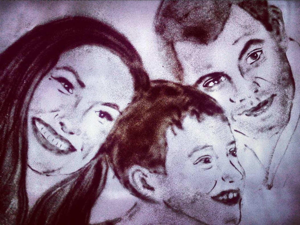 Портрет в технике Sand Art