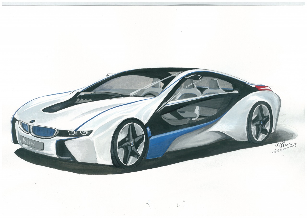 Иллюстрация Рисунок автомобиля conceptcar BMW | Illustrators.ru