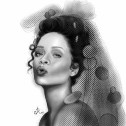 Рианна, графический портрет