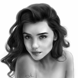 Саша Чистова, графический портрет