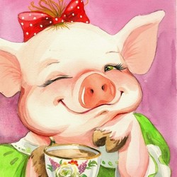 Счастливая свинка