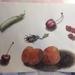 "Фрукты" акварель