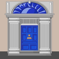 The blue door