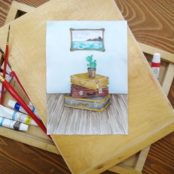 на чемоданах