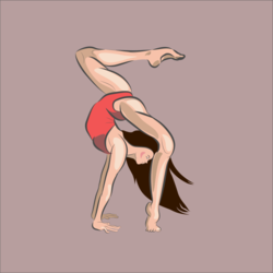 Гимнастка.Вектор.