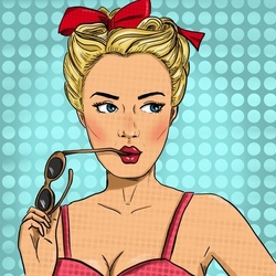 ретро-девушка