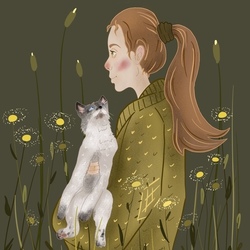 Девушка с кошкой