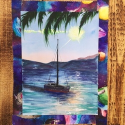 Лодка в море