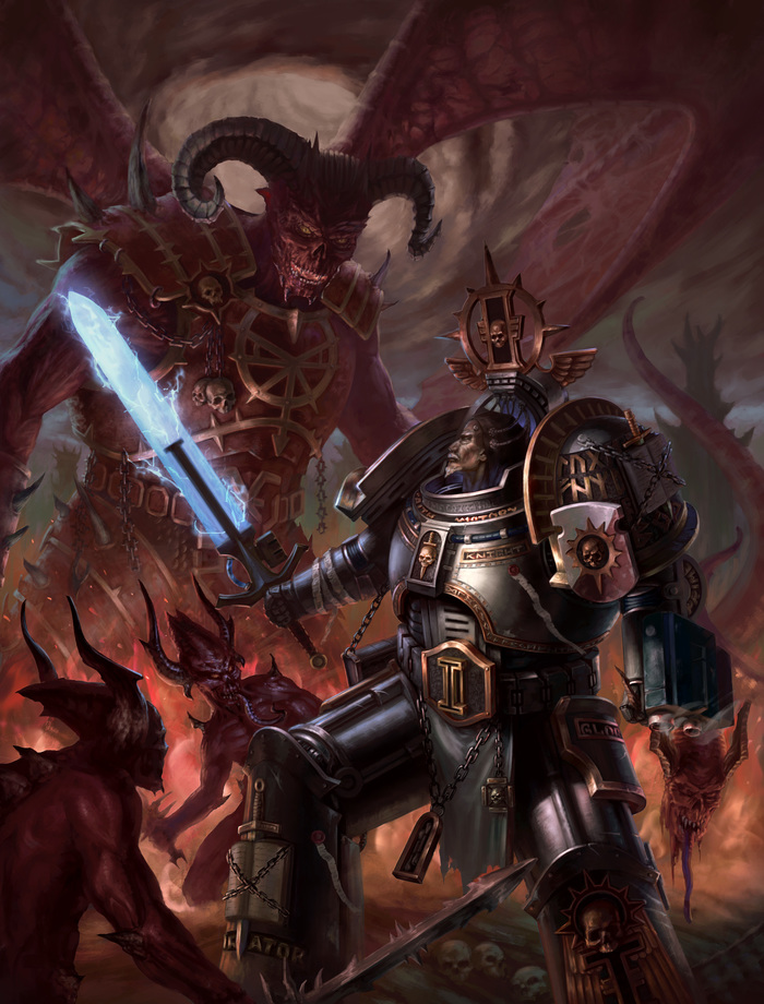 Иллюстрация Warhammer40K FanArt в стиле 2d, компьютерная графика Illustrato...