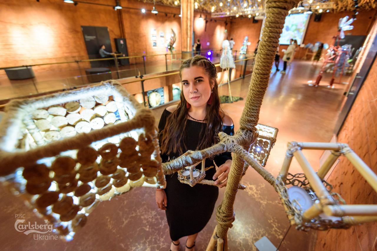 Торшер из вторсырья