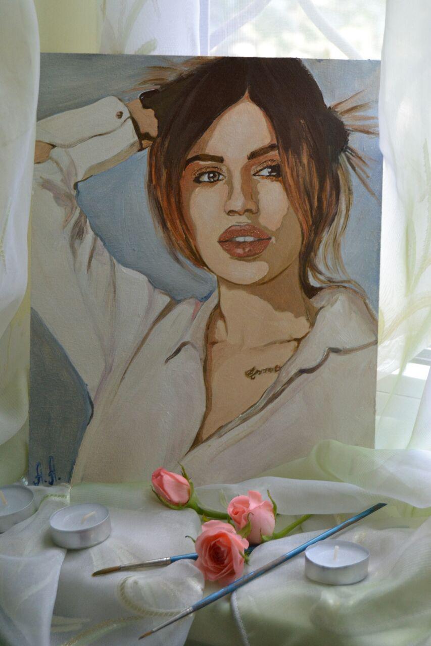 Портрет маслом в стиле поп-арт