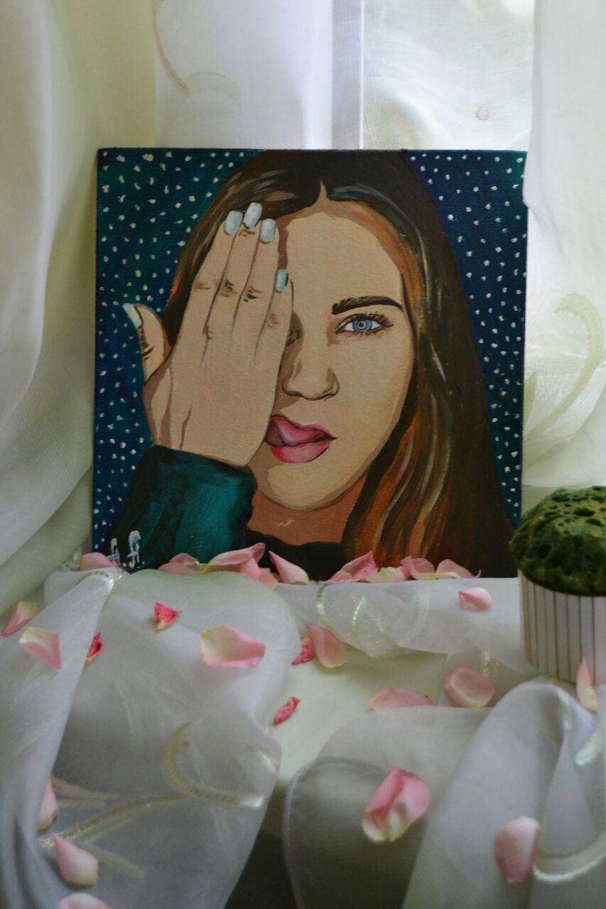 Портрет маслом в стиле поп-арт