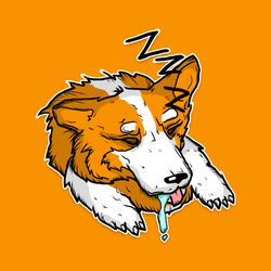 Спящий корги