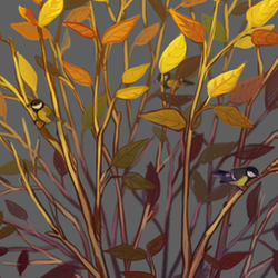 Куст с синицами