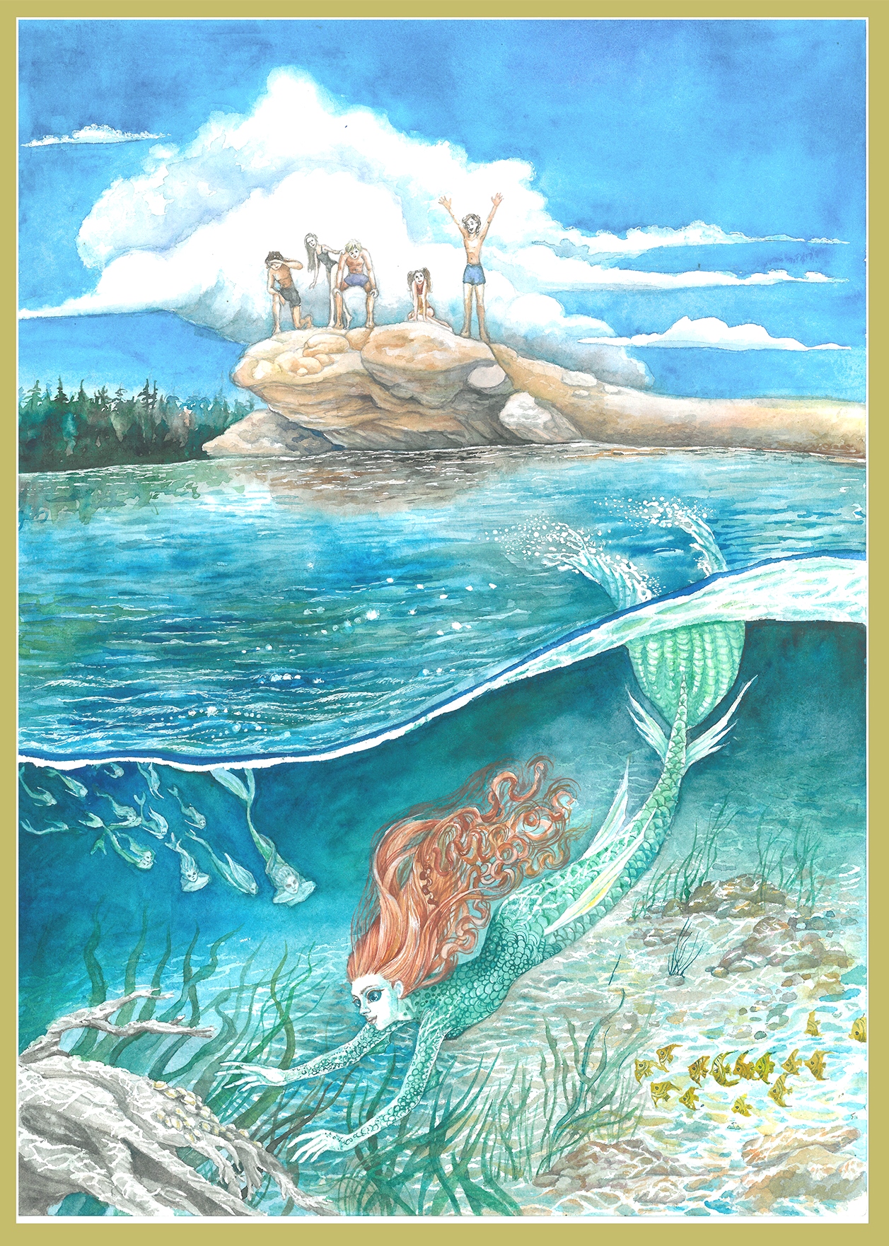 Иллюстрация Василиса Огнева - русалка. Часодеи в стиле