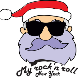 Принт "Мой рок-н-рольный Санта"