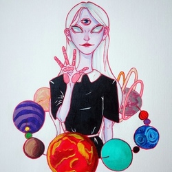 Девочка с планетами