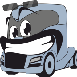 Весёлый мультяшный грузовик